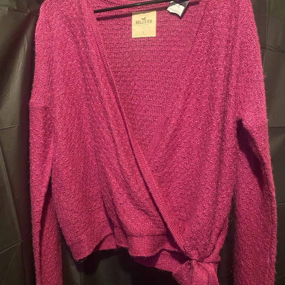 Purple tie Hollister sweater